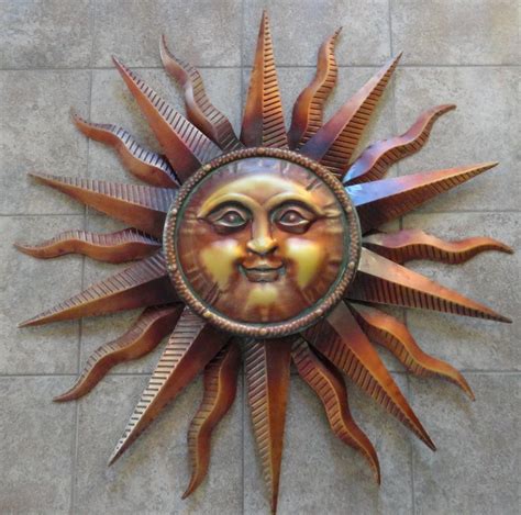 outdoor metal sun art